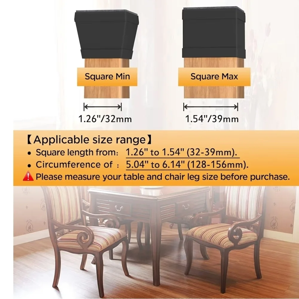 Black Furniture Leg Protectors